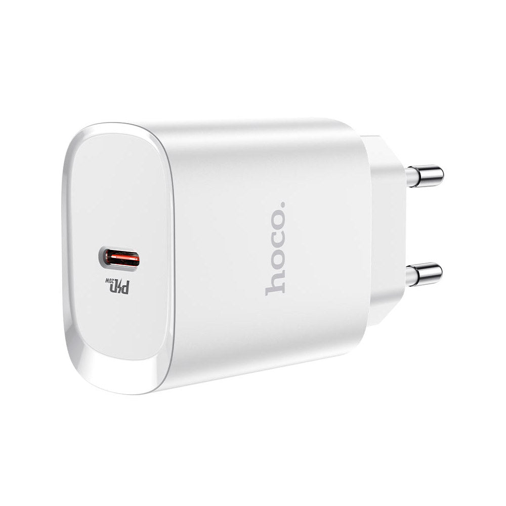 Cargador Hoco N14 USB C PD 20W Blanco