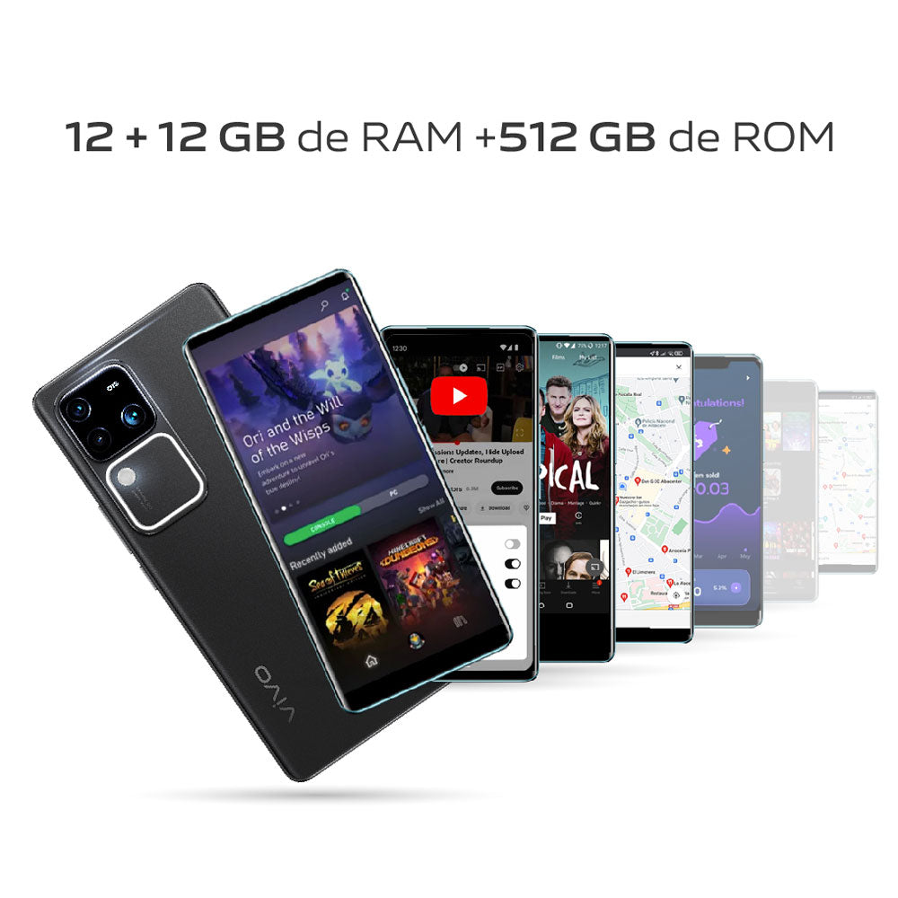Celular Vivo V30 5G 512GB ROM 12GB RAM Negro