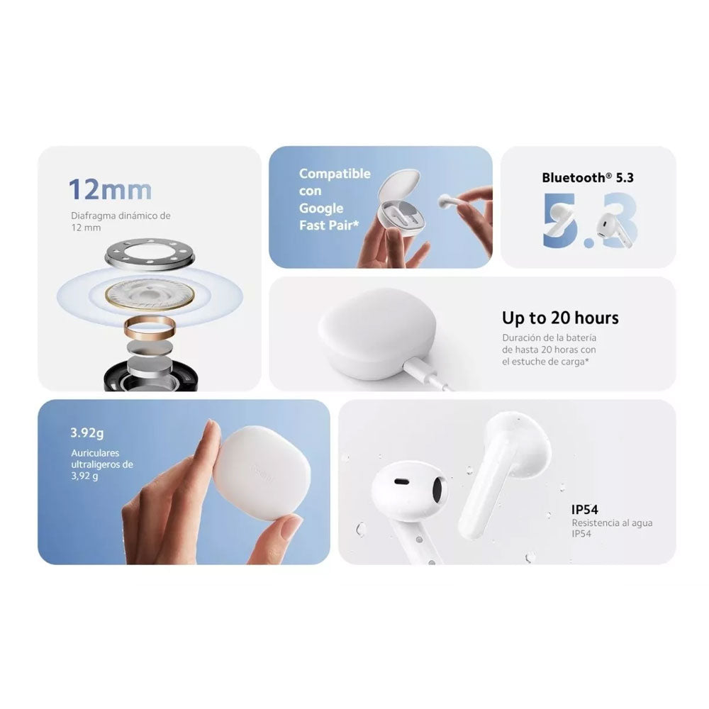 Audifonos Xiaomi Redmi Buds 4 Lite In Ear Bluetooth Blanco