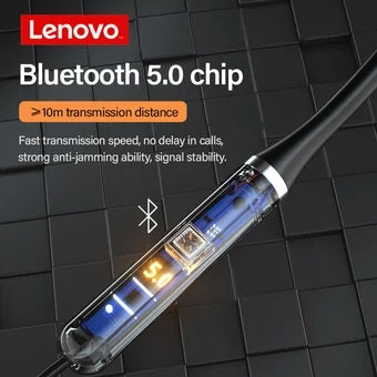 Audifonos Lenovo HE08 In Ear Bluetooth Neckband IPX5 Rojo