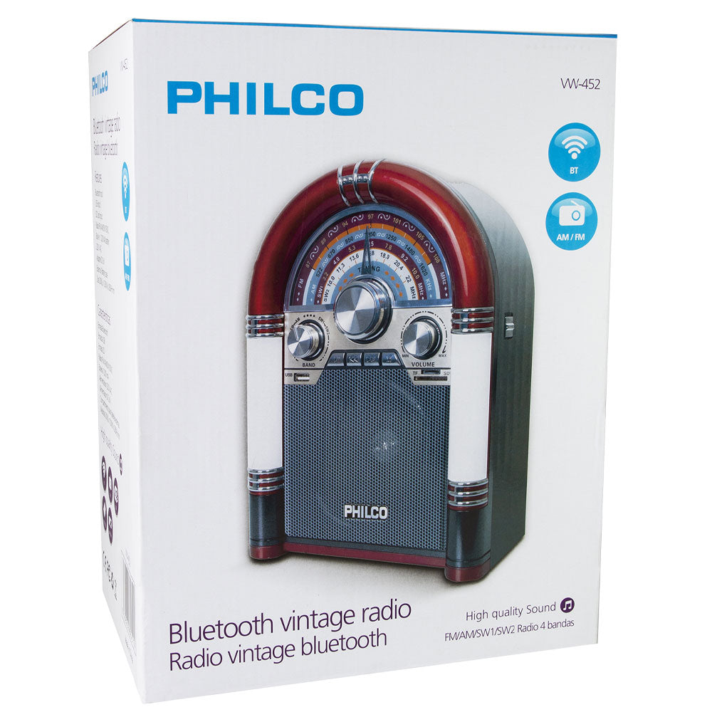 Radio Vintage Philco VW452 Bluetooth FM USB SD