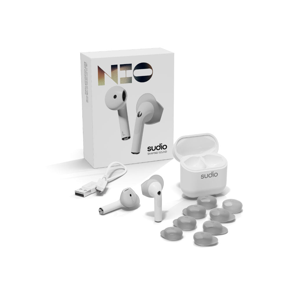 Audífonos Sudio Nio Bluetooth True Wireless IPX4 Blanco