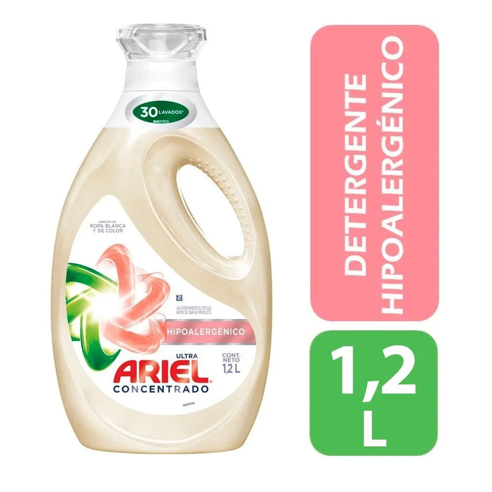 Detergente Ariel Concentrado Ultra Hipoalergénico 1.2L