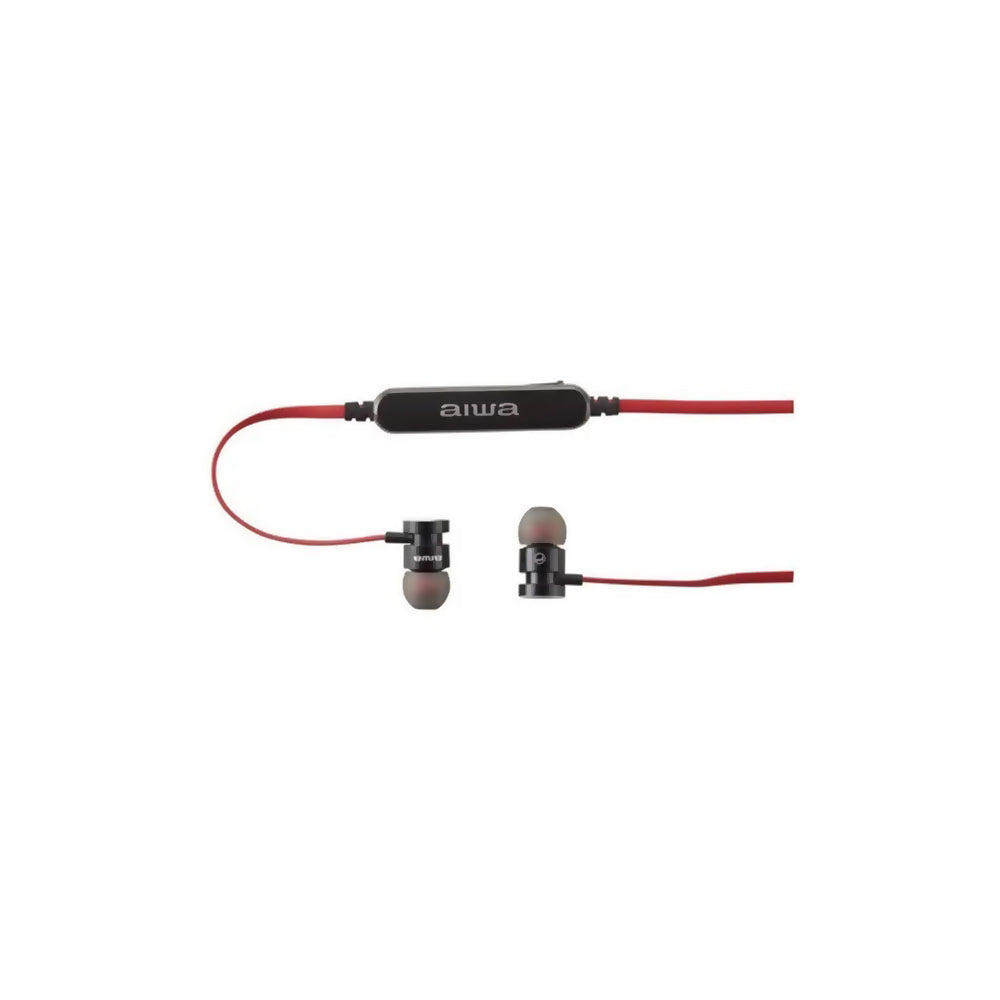 Audífonos Aiwa Aw 660bt Bluetooth  Negro y Rojo