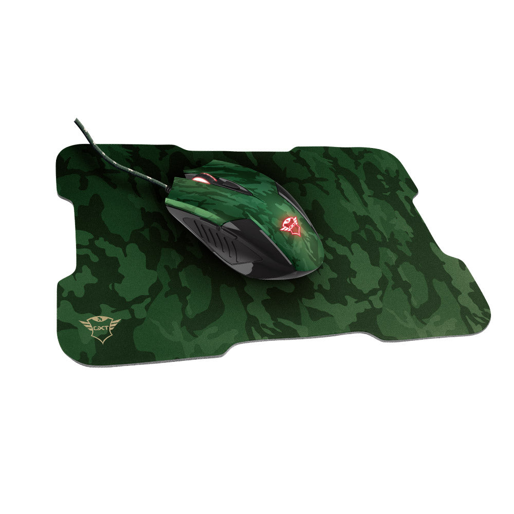 Kit Gamer Trust GXT 781 Rixa Mouse + Mouse pad Camuflado