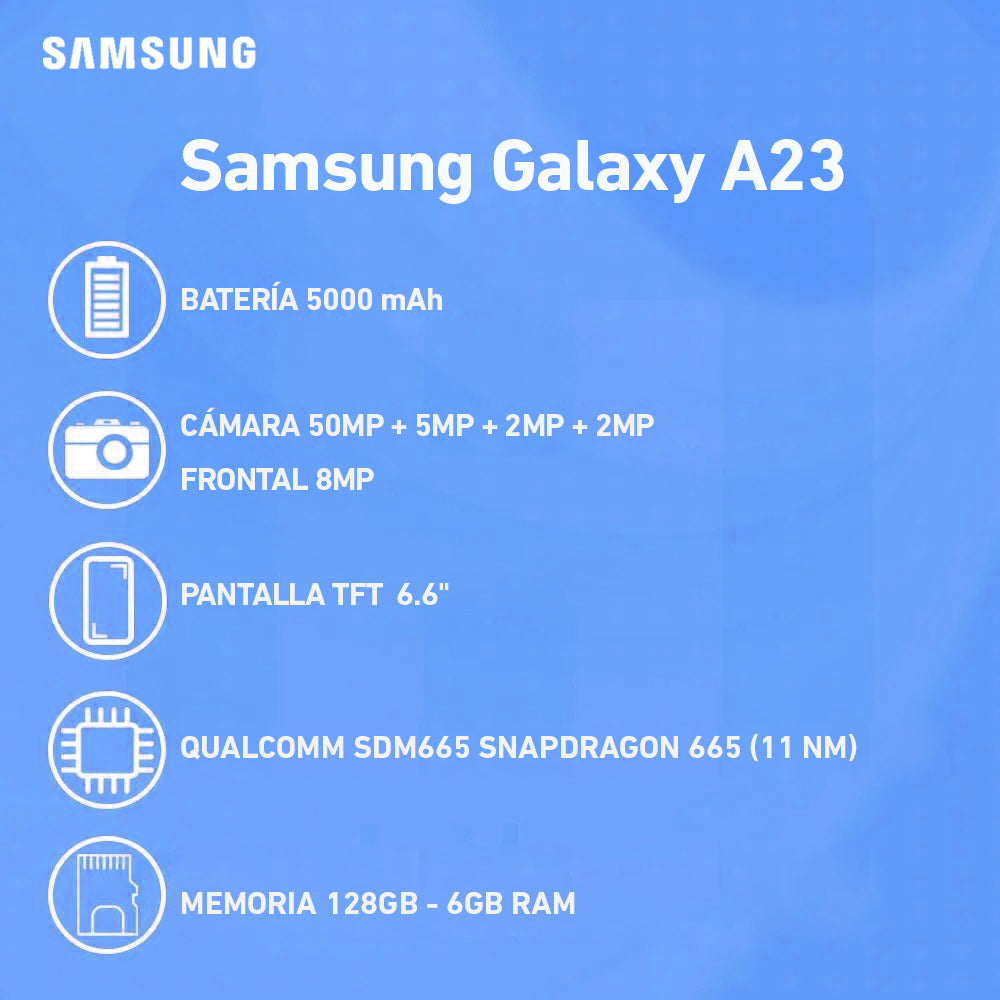 Samsung Galaxy A23 128GB ROM 6GB RAM Negro