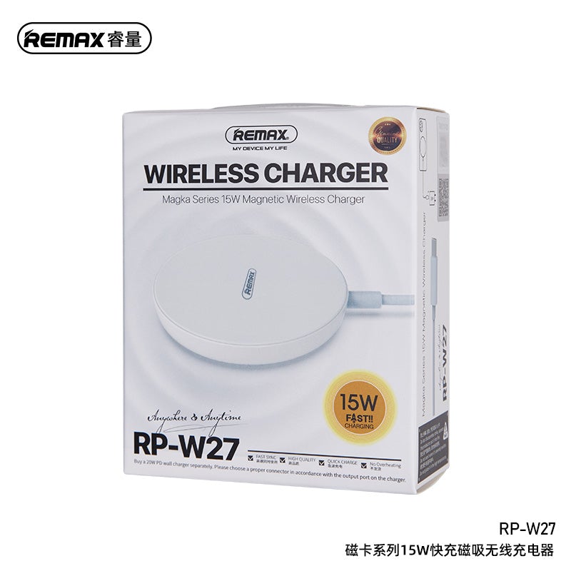 Remax Cargador Inalambrico 15W Rp-W27 Blanco