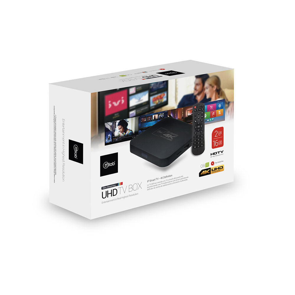 Smart TV Box Mlab 4K UHD 16GB Android 7.1