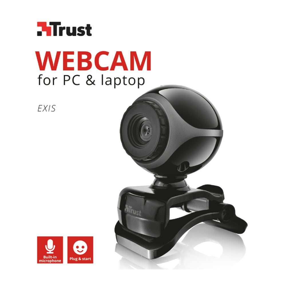 Webcam Trust Exis con micrófono USB Laptop PC 17003